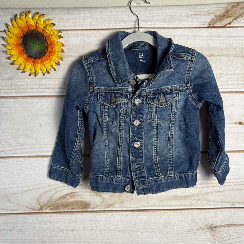 Kids Toddler Gap Denim Jacket Blue Jeans‎ Size 3 Years
